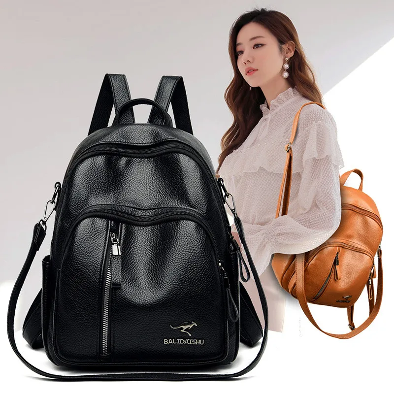 Large Capacity Black Leather Backpacks for Women 2020 New Elegant Multi Pocket Back Bag Female Famous Designer Travel Backbag
Large Capacity Black Leather Backpacks for Women 2020 New Elegant Multi Pocket Back Bag Female Famous Designer Travel Backbag