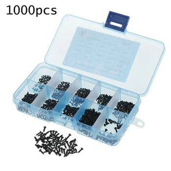 Universal 1000pcs M1 M1.2 M1.4 M1.7 Black Mix Carbon Steel Micro Self-tapping Screws Round Head Self-tapping Wood Screw
Universal 1000pcs M1 M1.2 M1.4 M1.7 Black Mix Carbon Steel Micro Self-tapping Screws Round Head Self-tapping Wood Screw
