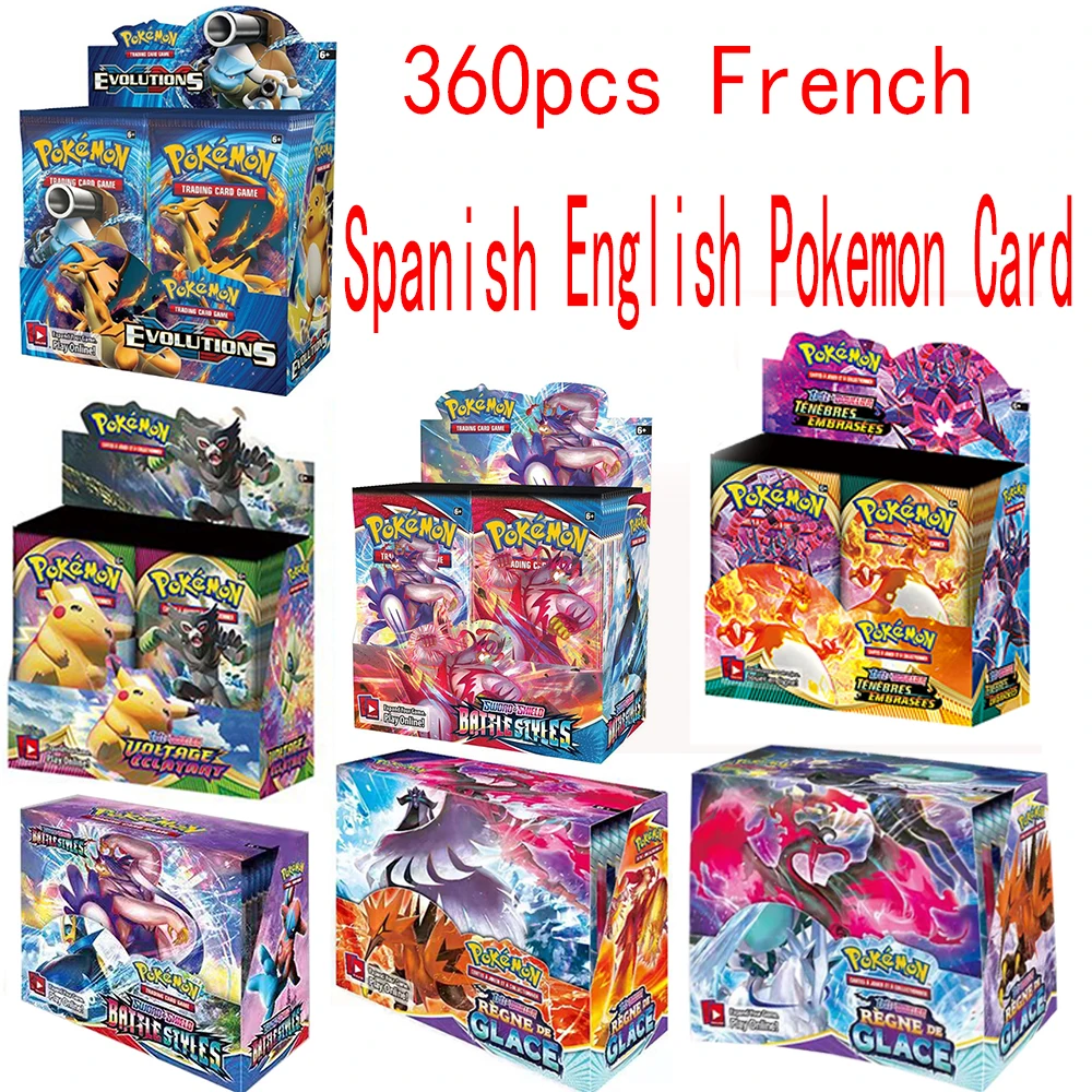 Hot 360pcs New French Version Pokemon Cards TCG: Sword & Shield Darkness In Flames Booster Display Box Collection | Игрушки и хобби