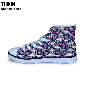 THIKIN Cute Dinosaur Floral Pattern Girls Running Shoes Causal Boys High Top Canvas Shoes New Kids Sneakers for College Students 
THIKIN Cute Dinosaur Floral Pattern Girls Running Shoes Causal Boys High Top Canvas Shoes New Kids Sneakers for College Students