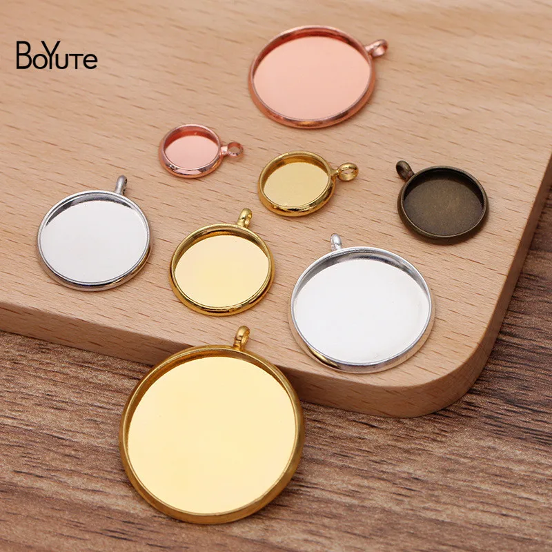 BoYuTe (100 Pieces/Lot) Fit 10MM 12MM 14MM 16MM 18MM 20MM 25MM Cabochon Pendant Base Diy Handmade Blank Tray Jewelry Accessories | Украшения