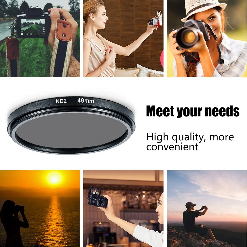 Camera Accessories ND2 Filter Lens Protecting Filter for canon for nikon Universal Camera Optical Glass Filter
Camera Accessories ND2 Filter Lens Protecting Filter for canon for nikon Universal Camera Optical Glass Filter