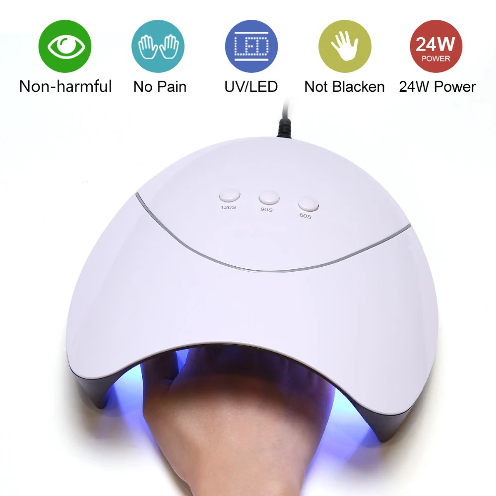 Сушилка для ногтей Azure Z3 24 Вт Светодиодная лампа сушки 12 светодиодов отверждения