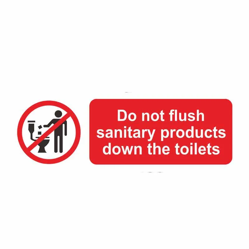 Warning Do Not Flush Sanitary Products Down The Toilets Car Sticker Vinyl Car Window Car Styling Accessories PVC 15cm*5cm
Warning Do Not Flush Sanitary Products Down The Toilets Car Sticker Vinyl Car Window Car Styling Accessories PVC 15cm*5cm