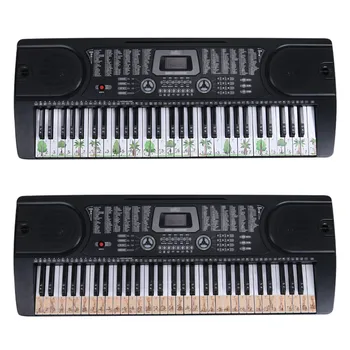 Piano Sticker Transparent Piano Keyboard Sticker Removable Electronic Keyboard 37/49/54/61/88 Key Piano For Kids Beginne