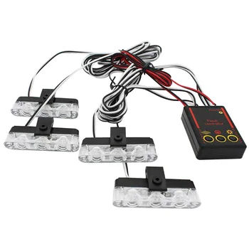 4pcs 4LED 12V Accessories Wired Emergency Warning Police Signal Red Blue Driving Safe Truck Flash Lamp Car Grille Strobe Light
4pcs 4LED 12V Accessories Wired Emergency Warning Police Signal Red Blue Driving Safe Truck Flash Lamp Car Grille Strobe Light