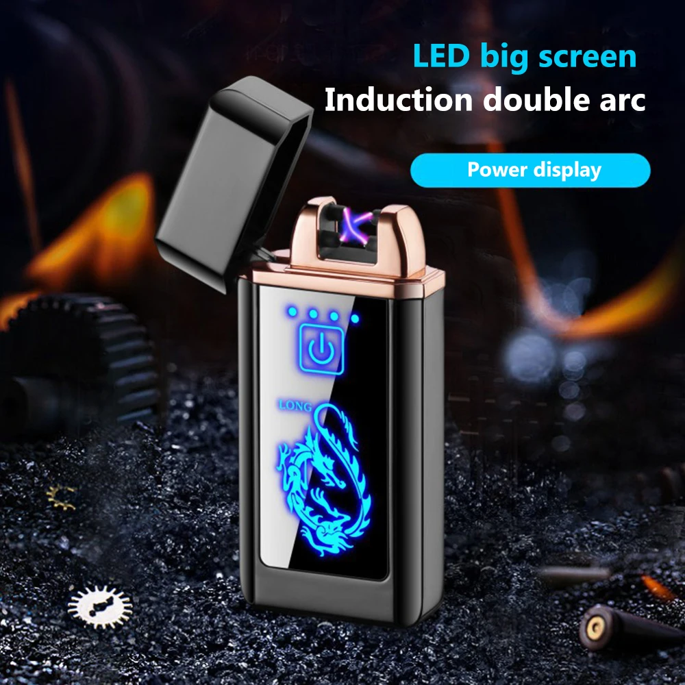 Induction Double Arc Plasma Lighter Power Display LED Screen Touch Sensing Portable USB Charging Windproof rechargeable lighter
Induction Double Arc Plasma Lighter Power Display LED Screen Touch Sensing Portable USB Charging Windproof rechargeable lighter