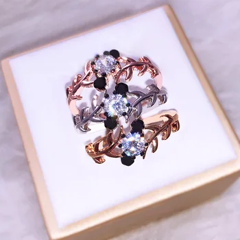 Classic Black Gold Separated Tree Leaf Ring Elegant Fashion Lady Engagement Ring Exquisite Romantic Jewelry Gift Free Shipping
Classic Black Gold Separated Tree Leaf Ring Elegant Fashion Lady Engagement Ring Exquisite Romantic Jewelry Gift Free Shipping