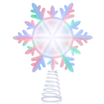YUNLIGHTS Christmas Tree Topper Snowflake 10 Colorful Lights Changing Christmas Tree Snowflake Topper With Spiral Base Glitter
YUNLIGHTS Christmas Tree Topper Snowflake 10 Colorful Lights Changing Christmas Tree Snowflake Topper With Spiral Base Glitter