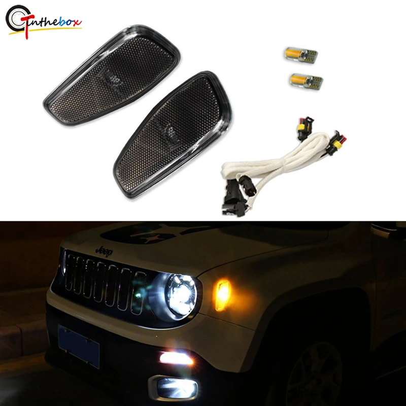 GTinthebox Smoked Lens Amber LED Lights Side Marker Turn Signal Lamps Update Kit For Jeep Renegade 2014-2018 2019 2 Pcs Pack
GTinthebox Smoked Lens Amber LED Lights Side Marker Turn Signal Lamps Update Kit For Jeep Renegade 2014-2018 2019 2 Pcs Pack