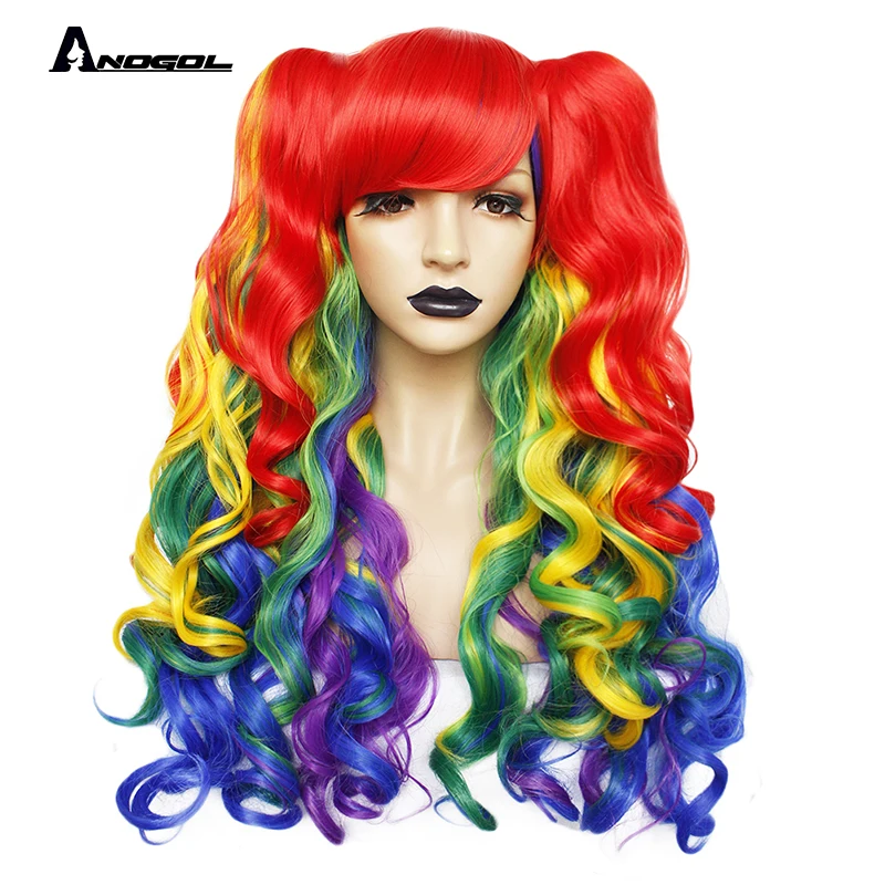 ANOGOL Lolita Rainbow Wig High temperature fiber Pigtail 6ix9ine My Little Pony Synthetic Cosplay Wigs For Girls Halloween
ANOGOL Lolita Rainbow Wig High temperature fiber Pigtail 6ix9ine My Little Pony Synthetic Cosplay Wigs For Girls Halloween
