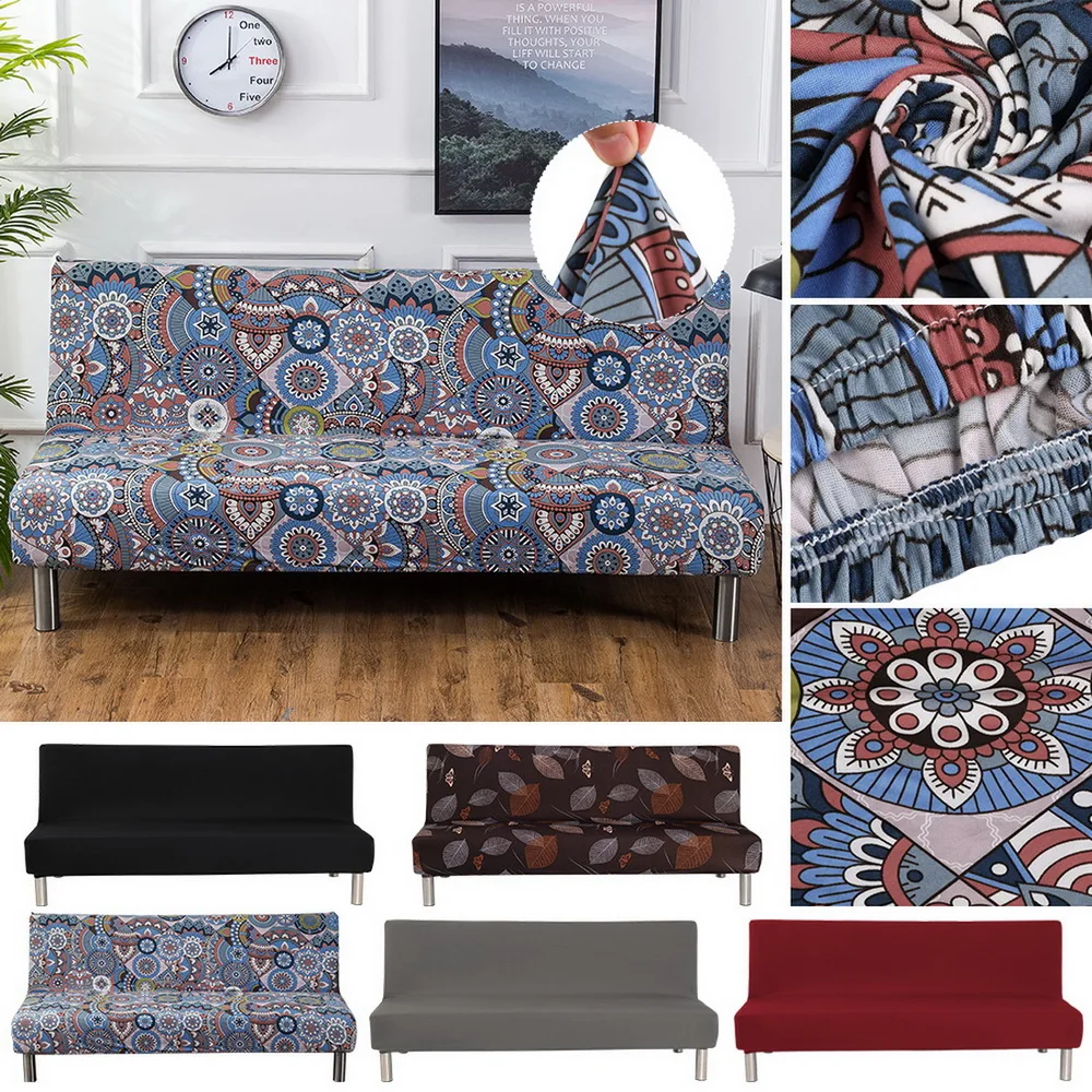 Sofa Seater Covers Solid Color Without Armrests Bed Cover Protector Living Room Slipcover All-inclusive Folding Stretch | Дом и сад