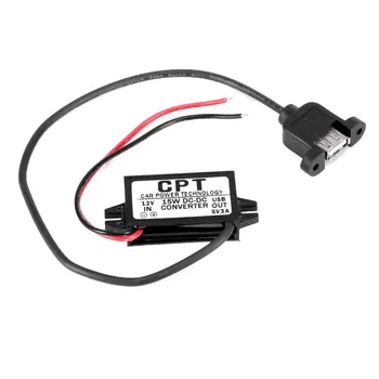 Durable Practical Car Charger DC Converter Module 12V To 5V 3A 15W USB Output Power Adapter With USB Mounting Hole
Durable Practical Car Charger DC Converter Module 12V To 5V 3A 15W USB Output Power Adapter With USB Mounting Hole