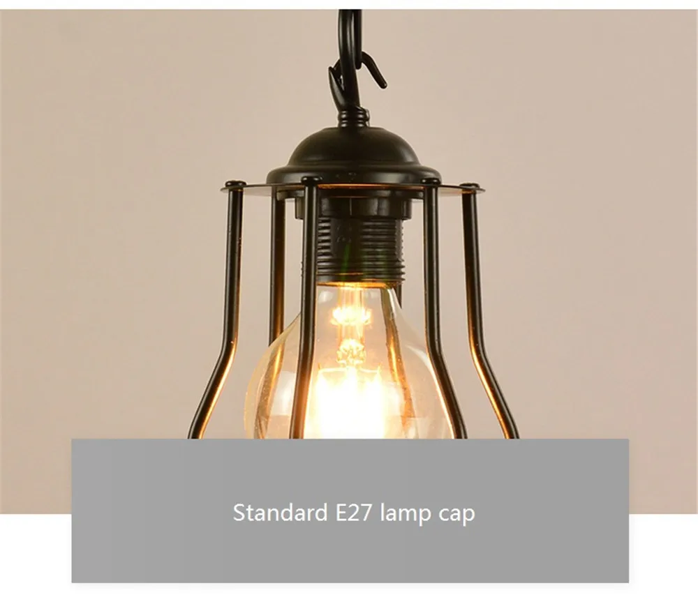 Industrial Vintage Hemp Rope Pendant Lamp Loft Decor Edison LED Hanging Light Iron Retro Dining Room Home Lighting Fixtures (5)