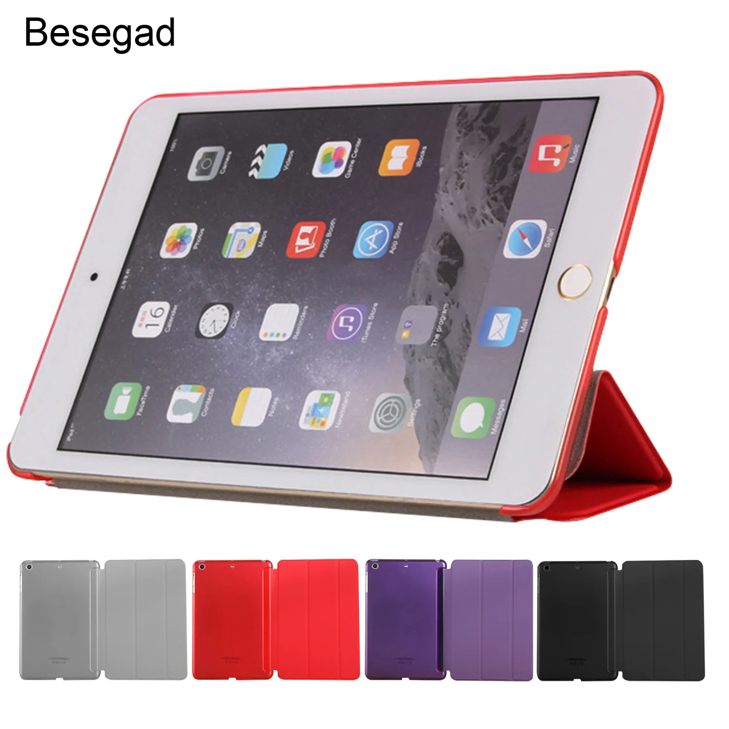 Besegad PU Leather Ultra-Thin Tablet Case Cover Skin Shell Protector with Auto Sleep Wake for Apple iPad Mini 1 2 3 Accessories
Besegad PU Leather Ultra-Thin Tablet Case Cover Skin Shell Protector with Auto Sleep Wake for Apple iPad Mini 1 2 3 Accessories
