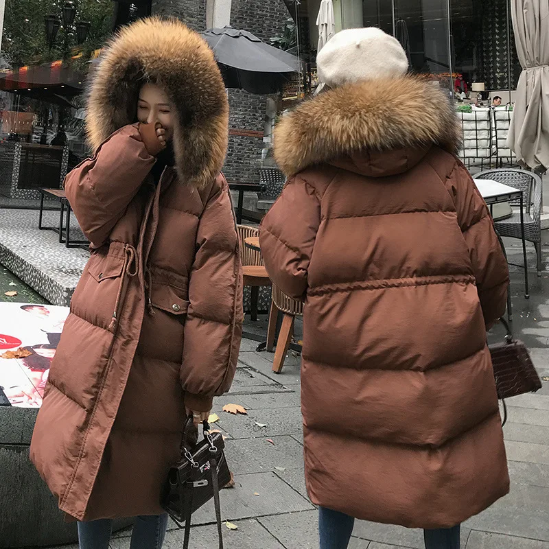 Hooded Large Fur Collar Cotton Coat Women's 2019 New Style over-the-Knee Long down Coat Harajuku-Style Loose-Fit Students Cotton
Hooded Large Fur Collar Cotton Coat Women's 2019 New Style over-the-Knee Long down Coat Harajuku-Style Loose-Fit Students Cotton