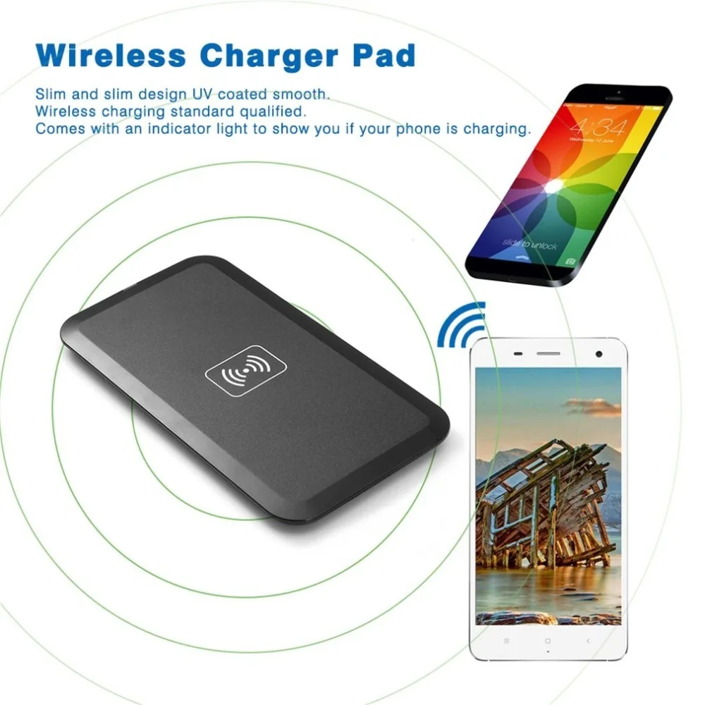 

Smart Qi Wireless Charger For Samsung Galaxy S8 S7 S6 edge Wireless Charging Pad For iPhone X 8 Plus Nokia Lumia 1520 930 920