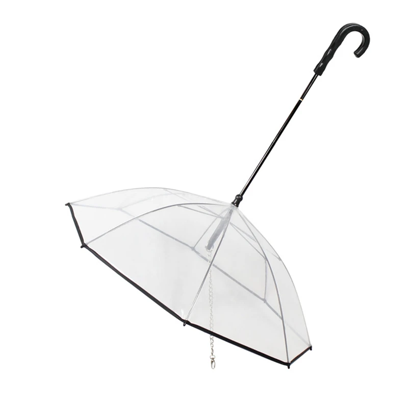 Transparent PE Pet Umbrella Keeps Pet Dry Comfortable in Rain Snowing Sleet Convenient Umbrella Rain Gear with Dog Leads
Transparent PE Pet Umbrella Keeps Pet Dry Comfortable in Rain Snowing Sleet Convenient Umbrella Rain Gear with Dog Leads