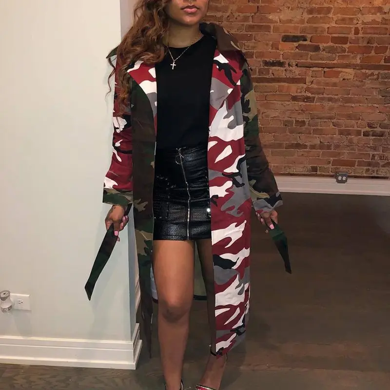 2019 Winter Women Camouflage Coat Turn-Down Collar Pocket Long Sleeve Button Up Casual Army Green Military Long Outwear Jacket
2019 Winter Women Camouflage Coat Turn-Down Collar Pocket Long Sleeve Button Up Casual Army Green Military Long Outwear Jacket