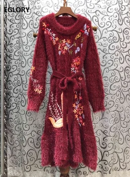 High Quality Sweater Dress 2020 Spring Autumn Long Pullover Dress Women Hand Made Embridery Beading Long Sleeve Knitted Dress
High Quality Sweater Dress 2020 Spring Autumn Long Pullover Dress Women Hand Made Embridery Beading Long Sleeve Knitted Dress