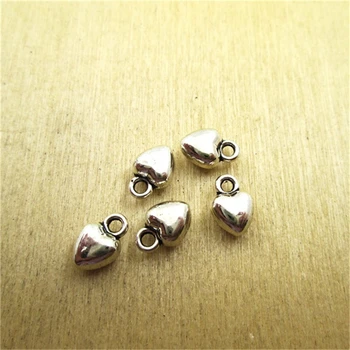40pcs 7x10mm Very Tiny Heart Charms 3D Little Heart Charm Pendants DIY Necklace/ Bracelets Charms Antique Silver Color Tone
40pcs 7x10mm Very Tiny Heart Charms 3D Little Heart Charm Pendants DIY Necklace/ Bracelets Charms Antique Silver Color Tone