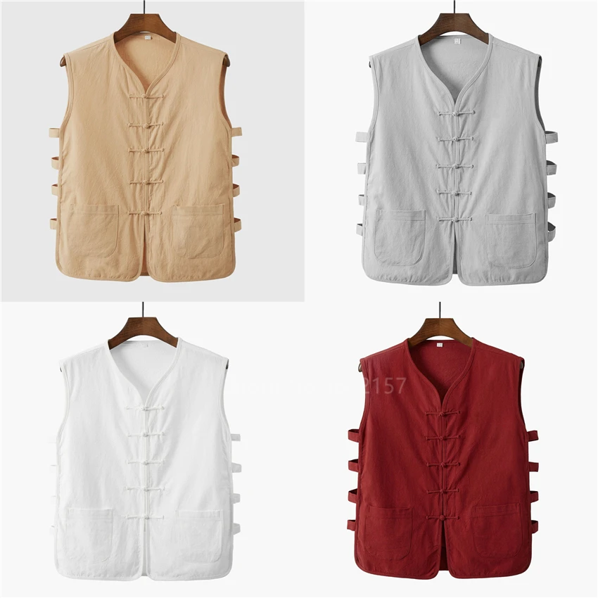 New Year Chinese Top for Men Wu Tang Clan Traditional China Style Cotton Ma Wei Tang Suit Vest Clothing Festival Outfit Hanfu
New Year Chinese Top for Men Wu Tang Clan Traditional China Style Cotton Ma Wei Tang Suit Vest Clothing Festival Outfit Hanfu