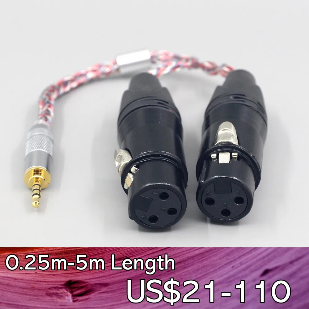 LN007722 16 Core Silver OCC OFC Mixed Braided Cable For 3.5m 2.5mm 4.4mm 6.5mm To Dual XLR 3 pole Female Cable
LN007722 16 Core Silver OCC OFC Mixed Braided Cable For 3.5m 2.5mm 4.4mm 6.5mm To Dual XLR 3 pole Female Cable