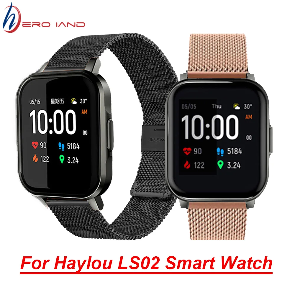 For Haylou LS02 Strap Milanese Metal Stainless Steel Watch Band Strap Bracelet for Xiaomi Huami Amazfit Pace/Stratos2 2S/GTR/GTS
For Haylou LS02 Strap Milanese Metal Stainless Steel Watch Band Strap Bracelet for Xiaomi Huami Amazfit Pace/Stratos2 2S/GTR/GTS