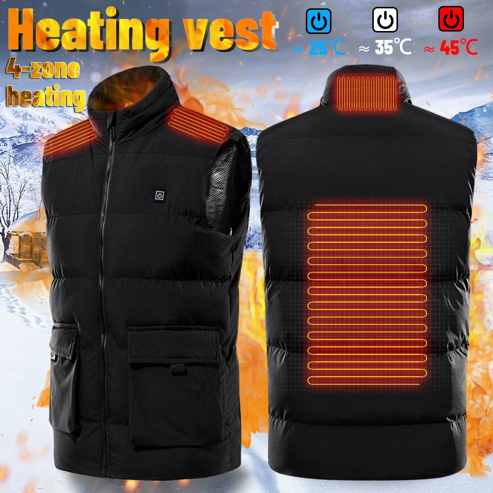 2020 Men Autumn Winter Smart Heating Cotton Vest USB Electric-Heating Vest Warm Outdoor Men Autumn Winter Infrared Vest Jacket
2020 Men Autumn Winter Smart Heating Cotton Vest USB Electric-Heating Vest Warm Outdoor Men Autumn Winter Infrared Vest Jacket