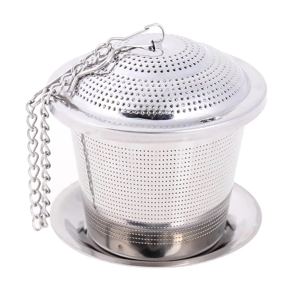 BYFRI Edelstahl-Tee-Wiederverwendbare Teesieb Teekanne Lose Teeblatt Spice Filter Trinkgefäße Küchenzubehör