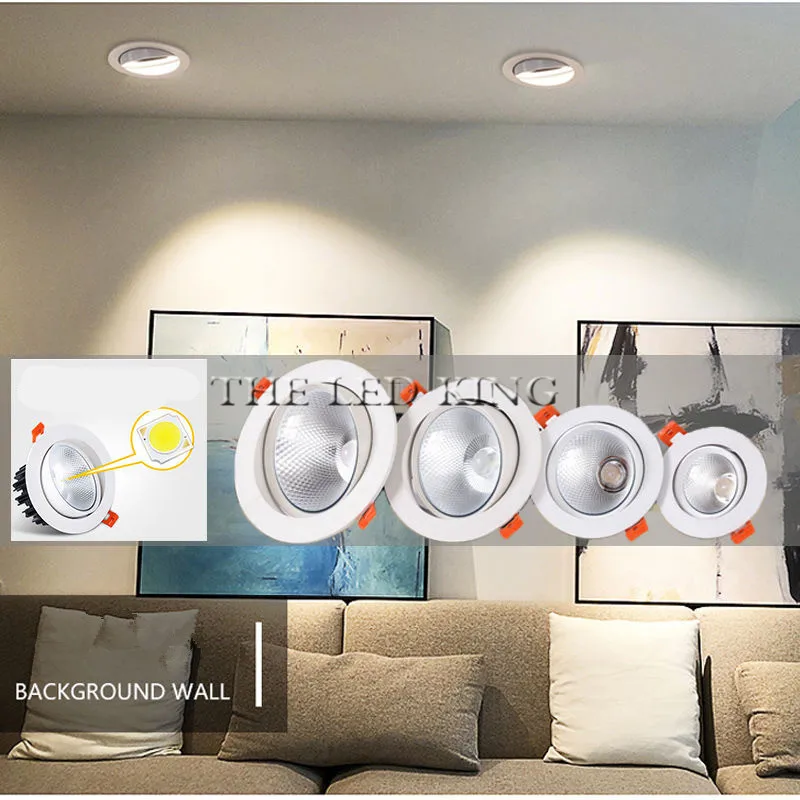 Dimmable LED Downlight COB Ceiling Spot Lighting 5W 9W 12W 15W Led Bulb Bedroom Kitchen Indoor ceiling recessed Lights