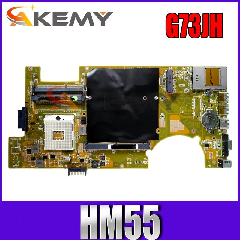 Фото G73JH 2 слота DDR3 PGA 989для ASUS G73J G73 Материнская плата 60-NY8MB1200 ноутбука REV: 0 HM55