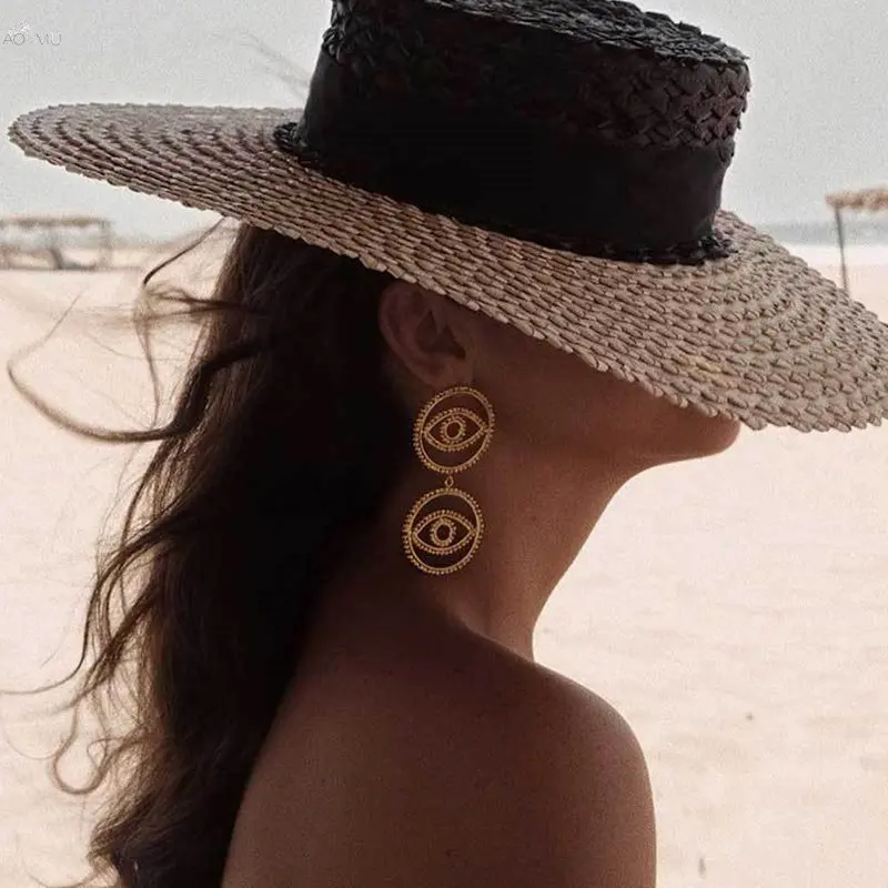 AOMU 2019 Latest Design Gold Color Hollow Evil Eye Drop Earrings For Women Luxury Round Geometric Big Dangle Earring Jewelry Set
AOMU 2019 Latest Design Gold Color Hollow Evil Eye Drop Earrings For Women Luxury Round Geometric Big Dangle Earring Jewelry Set
