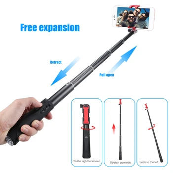 Extendable Selfie Stick Bluetooth Tripod Free Expansion Wireless Alloy Selfie Phone Selfie Stick for Smartphone
Extendable Selfie Stick Bluetooth Tripod Free Expansion Wireless Alloy Selfie Phone Selfie Stick for Smartphone