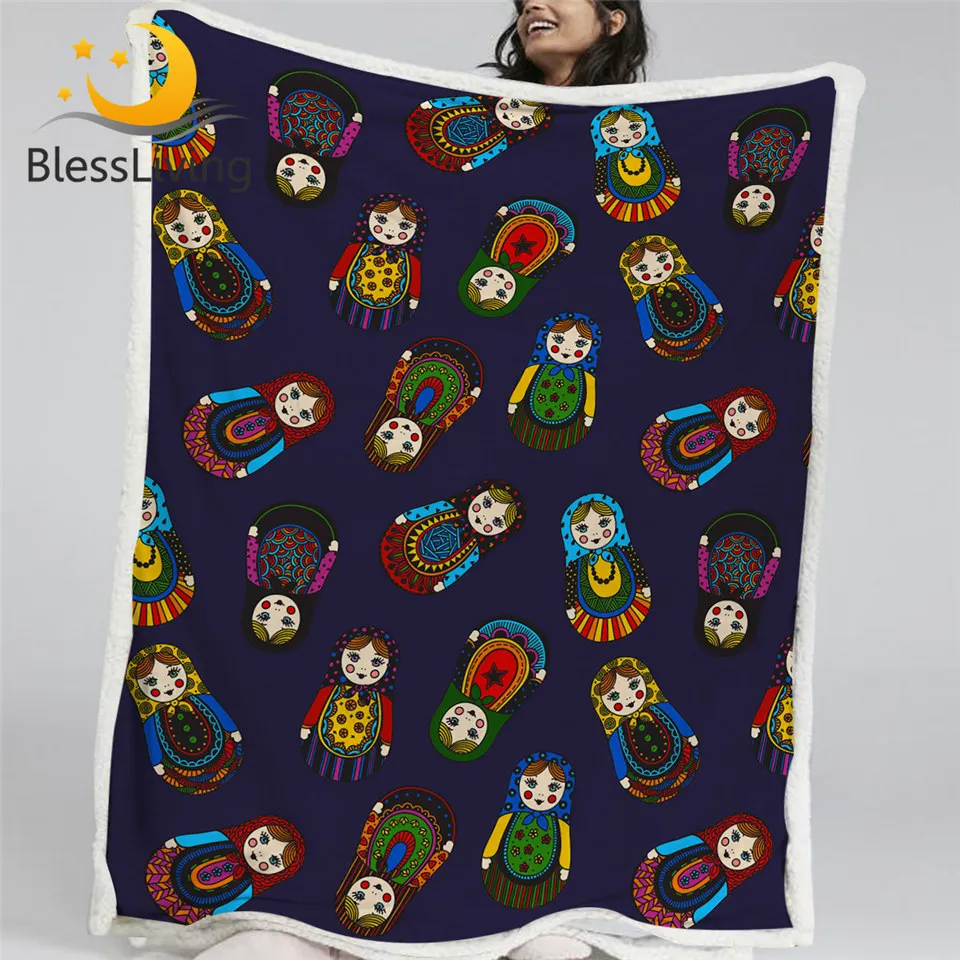 Blessliving Russian Soft Fluffy Blanket Matrioshka Dolls Bed Blanket Colorful Throw Blanket Exotic Girls Plush Bedspreads Mantas
Blessliving Russian Soft Fluffy Blanket Matrioshka Dolls Bed Blanket Colorful Throw Blanket Exotic Girls Plush Bedspreads Mantas