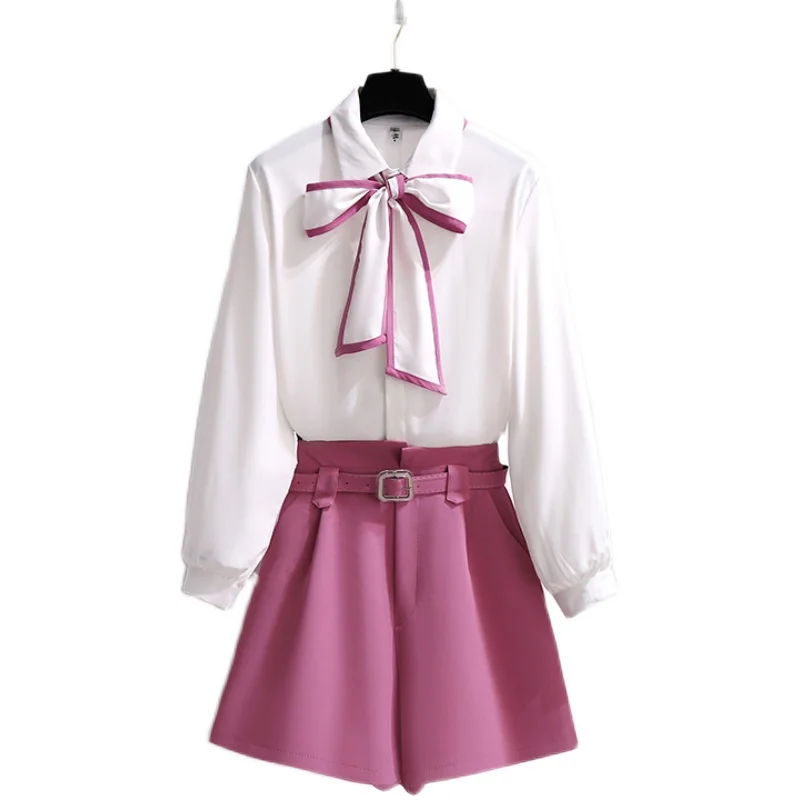 New 2021 Spring Summer Women Bowknot White Blouse Top & Belt Chiffon Unlined Upper Garment Sweet Girl Set Clothing Outfit
New 2021 Spring Summer Women Bowknot White Blouse Top & Belt Chiffon Unlined Upper Garment Sweet Girl Set Clothing Outfit