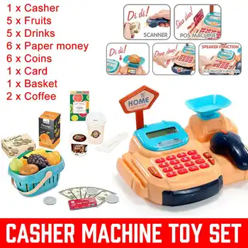 27Pcs/Set Supermarket Casher Machine Toy Set With Sound And Light Funny Kids Pretend Play Learning Educational Cash Register
27Pcs/Set Supermarket Casher Machine Toy Set With Sound And Light Funny Kids Pretend Play Learning Educational Cash Register