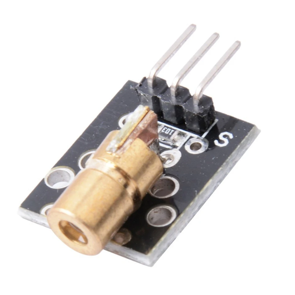 Laser Sensor Module 3pin 650nm Red Transmitter Dot Diode Copper Head KY008 For Arduino Sensors | Электронные компоненты и