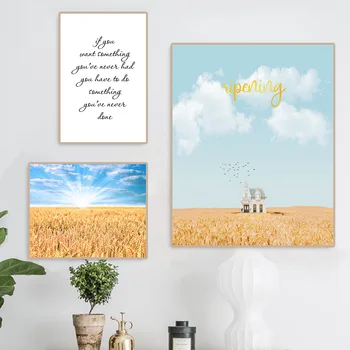 Golden Wheat Field Sunrise Canvas Poster Pastoral Landscape Painting Decorative Picture Scandinavian Home Room Decor
Golden Wheat Field Sunrise Canvas Poster Pastoral Landscape Painting Decorative Picture Scandinavian Home Room Decor