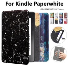 1 pc ultra fino couro inteligente caso magnético 6 "e-books leitor capa para amazon kindle paperwhite 1/2/3/4(China)