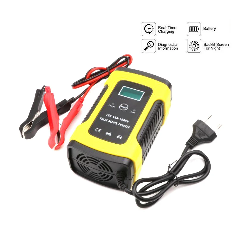 Truck Car Motorcycle 12V 6A Automatic Intelligent Pulse Repair With LCD Lead AGM GEL WET Lead Acid Battery Charger AC 100-240V
Truck Car Motorcycle 12V 6A Automatic Intelligent Pulse Repair With LCD Lead AGM GEL WET Lead Acid Battery Charger AC 100-240V
