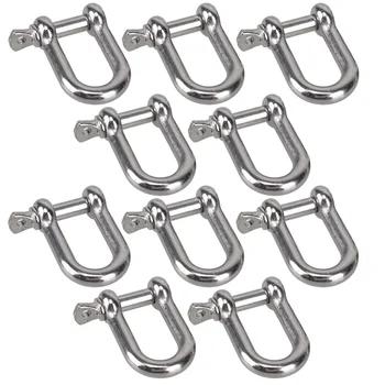 M6 D Type Shackle Short Paragraph Rigging 304 Stainless Steel 1/4 inch Shackle Hooks boat rigging hardware Pack of 10
M6 D Type Shackle Short Paragraph Rigging 304 Stainless Steel 1/4 inch Shackle Hooks boat rigging hardware Pack of 10