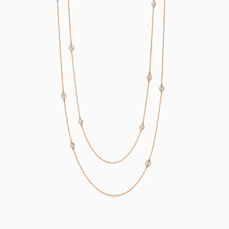 SHINETUNG Original 1:1 S925 Sterling Silver Necklace Rose Gold Color Clavicle Chain Trendy Necklace Women Fine High-End Jewelry
SHINETUNG Original 1:1 S925 Sterling Silver Necklace Rose Gold Color Clavicle Chain Trendy Necklace Women Fine High-End Jewelry