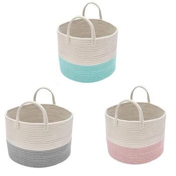 Storage Baskets Cotton Rope Basket Woven Baby Laundry Basket Sofa Throws Pillows Towels Toys or Nursery Cotton Rope Organizer La
Storage Baskets Cotton Rope Basket Woven Baby Laundry Basket Sofa Throws Pillows Towels Toys or Nursery Cotton Rope Organizer La
