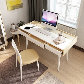 Computer Desk Nordic Style Study Bedroom Paint Student Desk Table and Chair Combination
Computer Desk Nordic Style Study Bedroom Paint Student Desk Table and Chair Combination
