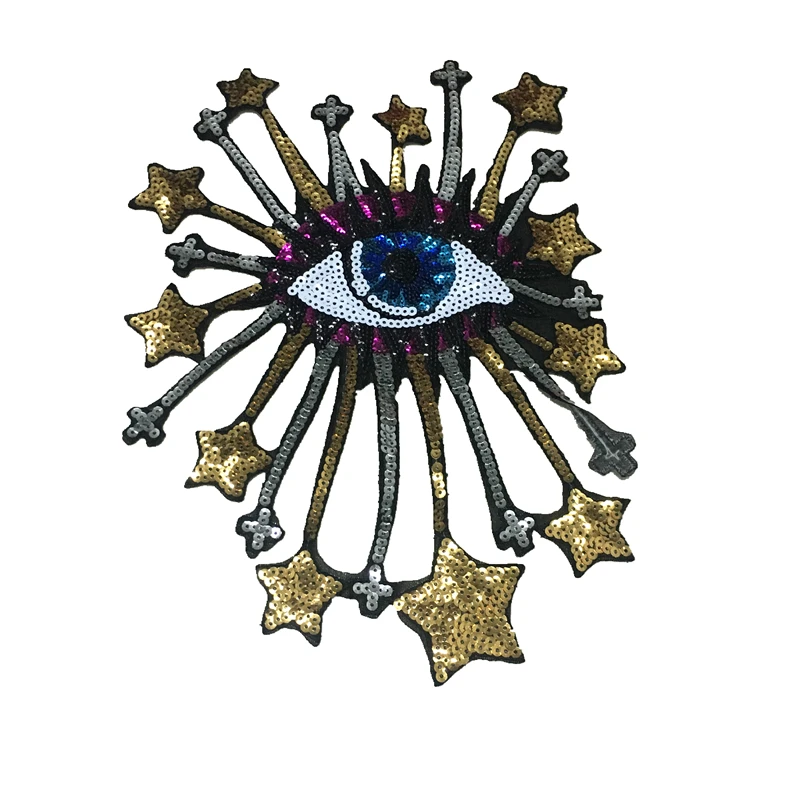 Hotfix Evil Eye Patches Iron on sequin patches for clothes patch DIY Stars Cross Eyeball Sequins and Embroidery patch eye ball
Hotfix Evil Eye Patches Iron on sequin patches for clothes patch DIY Stars Cross Eyeball Sequins and Embroidery patch eye ball