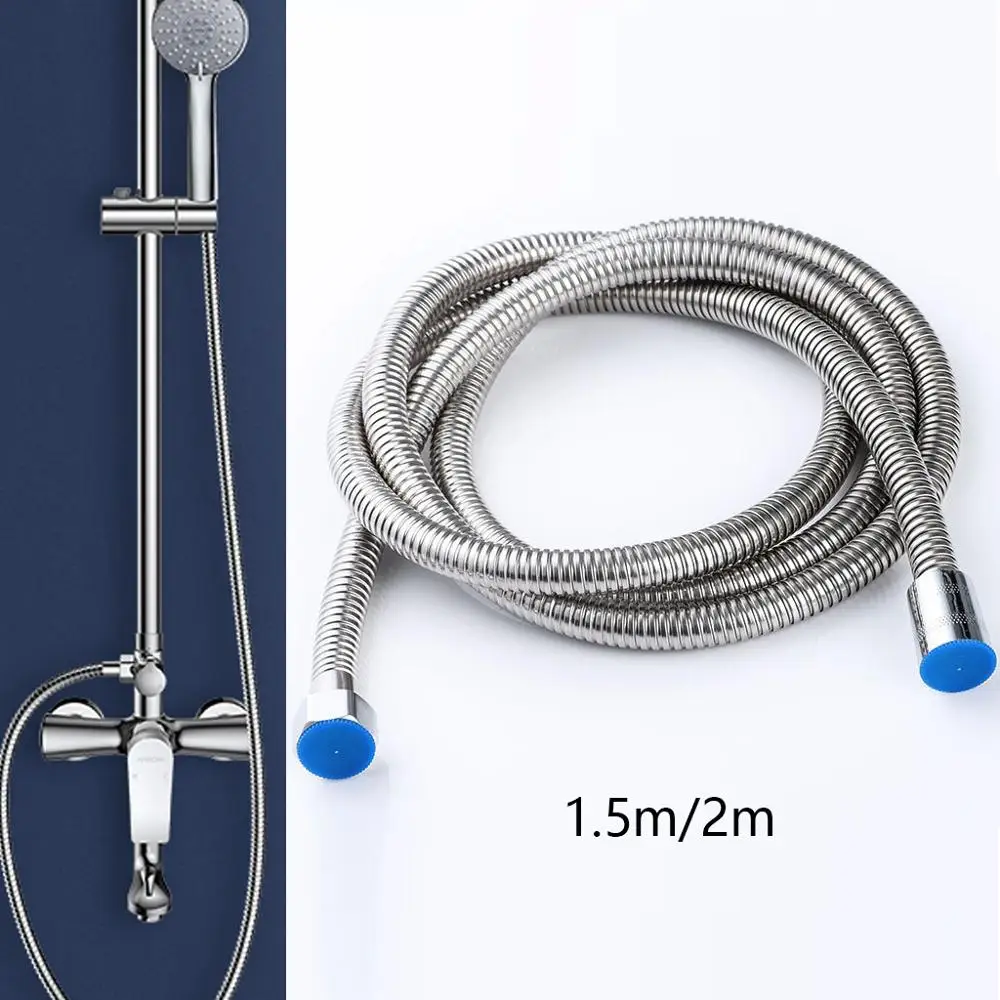 

Bathroom Shower Hose Soft Shower Pipe 1.5M 2M Home Silver Color Common Flexible Bathroom Water Pipe