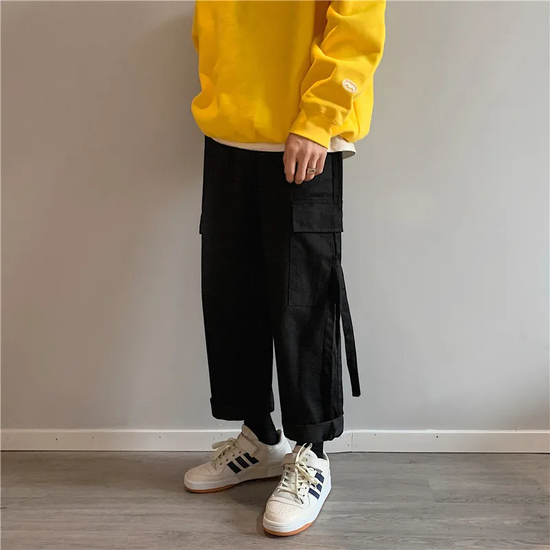 MEN'S Casual Pants Autumn & Winter Korean-style Thick Bib Overall Hong Kong Style INS Loose Straight Multi-pockets Trousers
MEN'S Casual Pants Autumn & Winter Korean-style Thick Bib Overall Hong Kong Style INS Loose Straight Multi-pockets Trousers