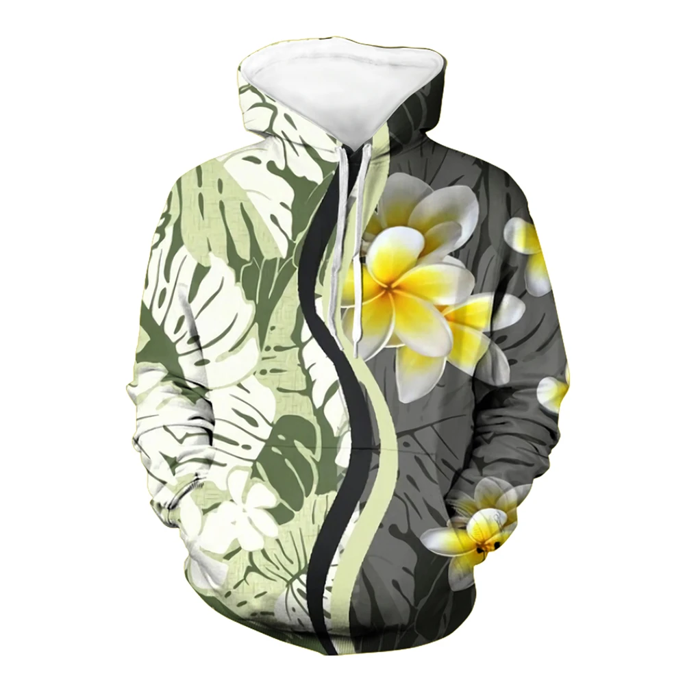 

Noisydesigns Men's Hoodies 6XL Long Sleeve Hawaiia Hibiscus Flower Printing Stripe Fasion Winte Essentials