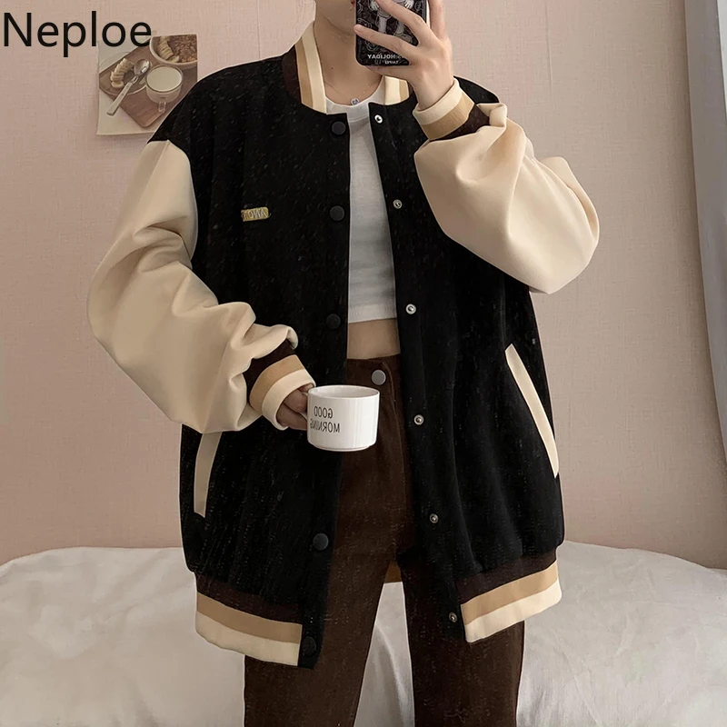 Женское корейское пальто в стиле Харадзюку Neploe 2021 модная повседневная женская